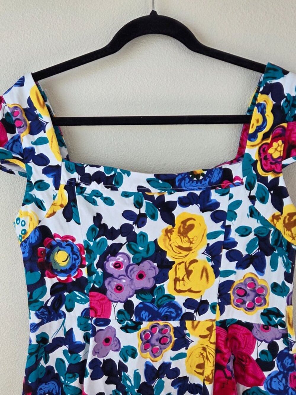 Hearts & Roses Retro Dress Plus Size 18 Bold Floral A-line Pin Up Rockabilly - Picture 8 of 11